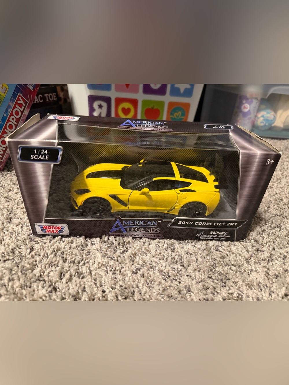 2019 Corvette Die-Cast Toy Car - Yellow